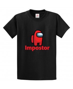 Among Us Impostor Classic Unisex Kids and Adults T-Shirt For Gaming Fans